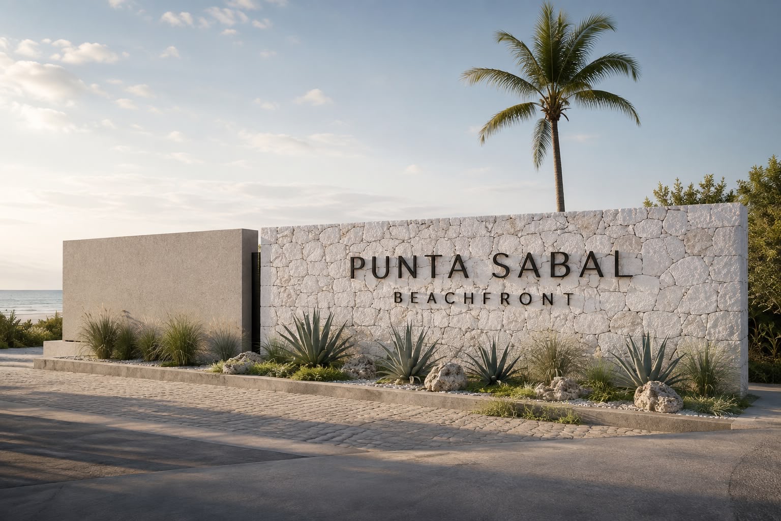 Render del acceso propuesto de Punta Sabal Beachfront